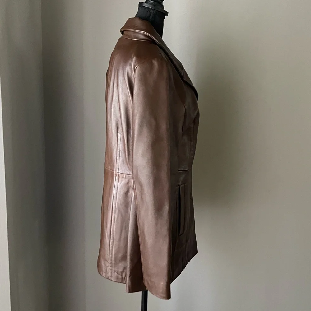 Anne Klein Leather Jacket with removable Faux Fir lining NWT - Picture 2 of 9